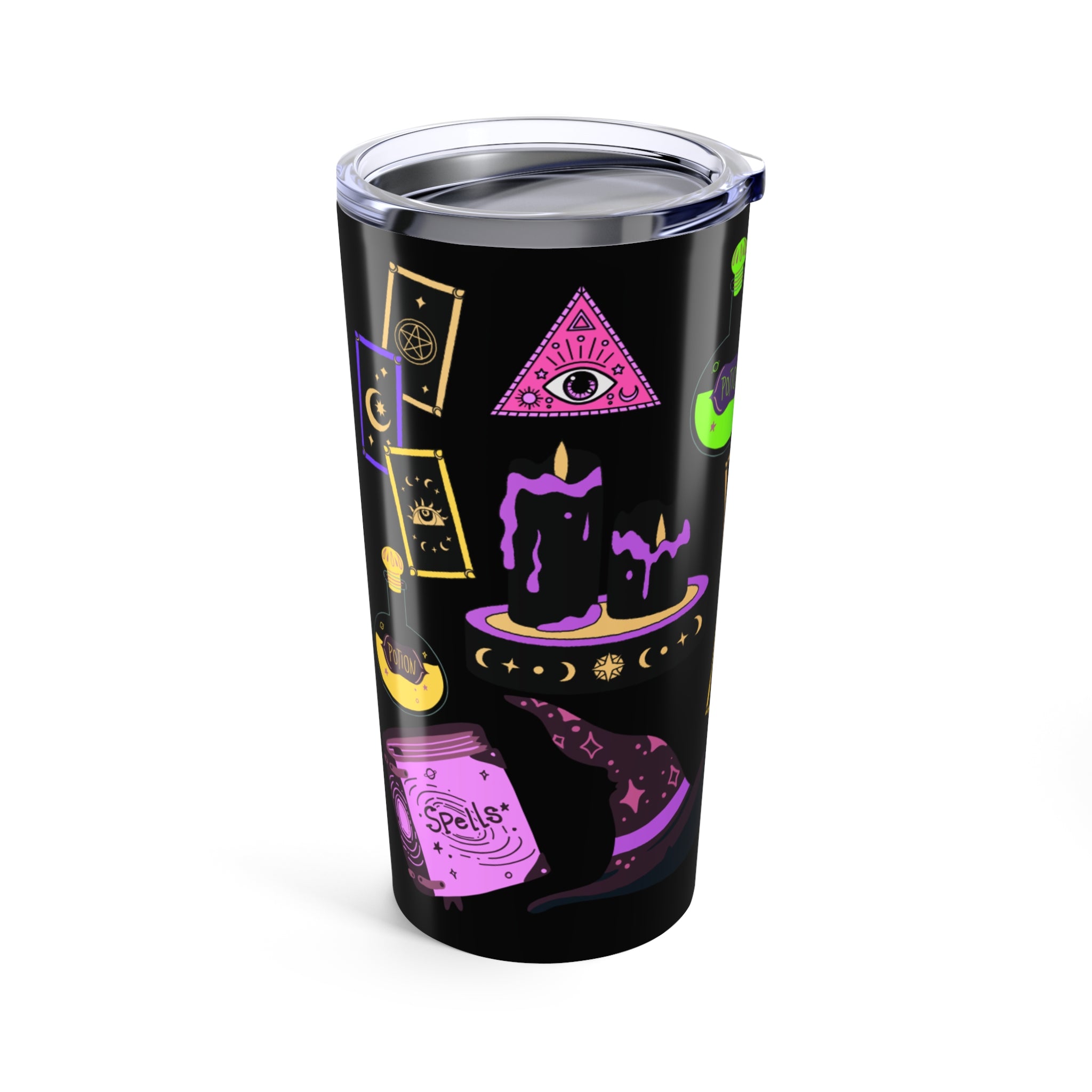 Mystical Tumbler: Tarot & Potion Vibes, Spooky Halloween 20oz Cup