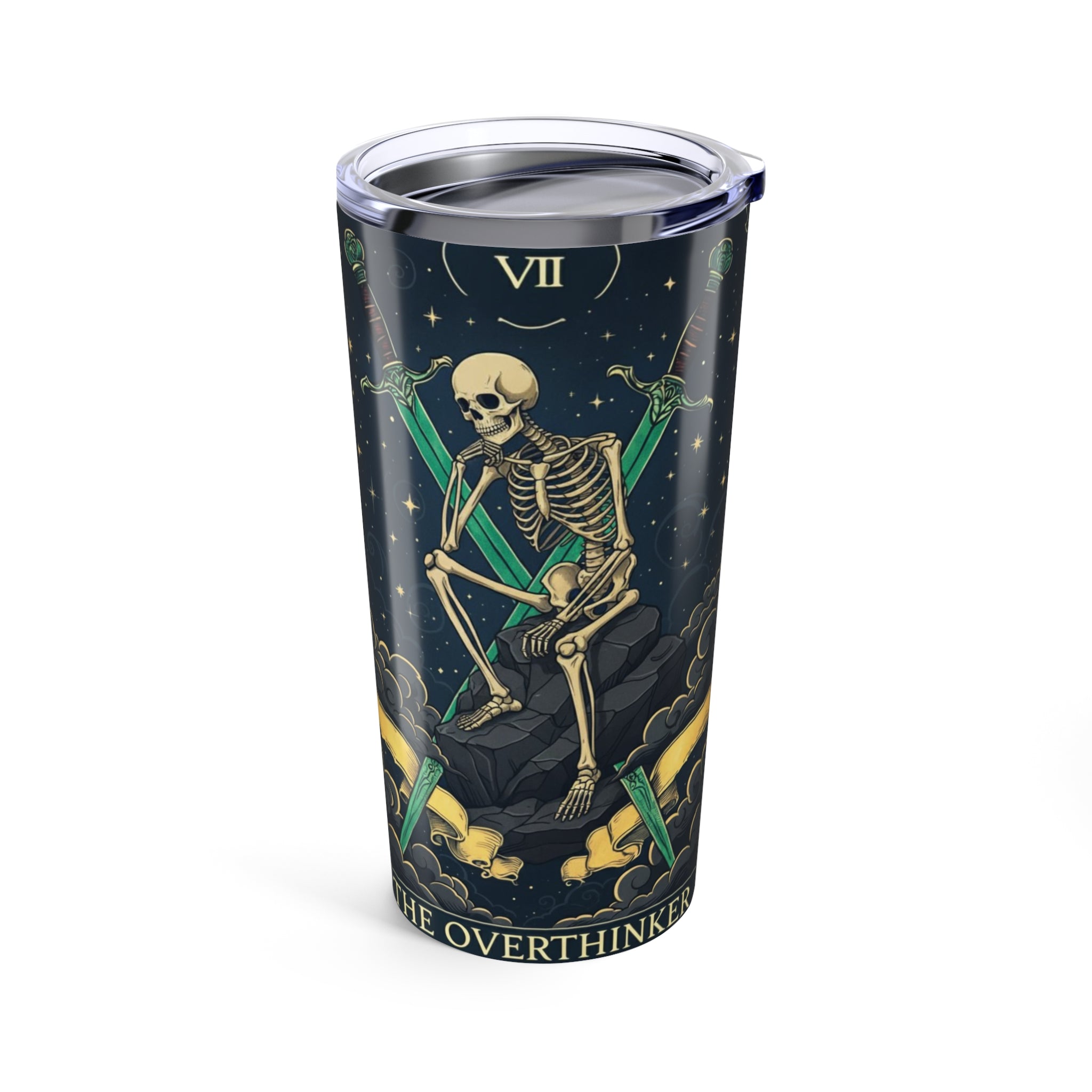 Thoughts & Bones - 20 oz tumbler - Overthinking arcana