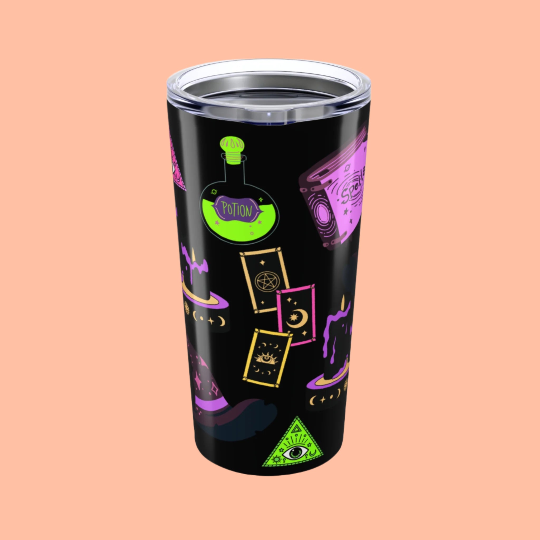 Mystical Tumbler: Tarot & Potion Vibes, Spooky Halloween 20oz Cup