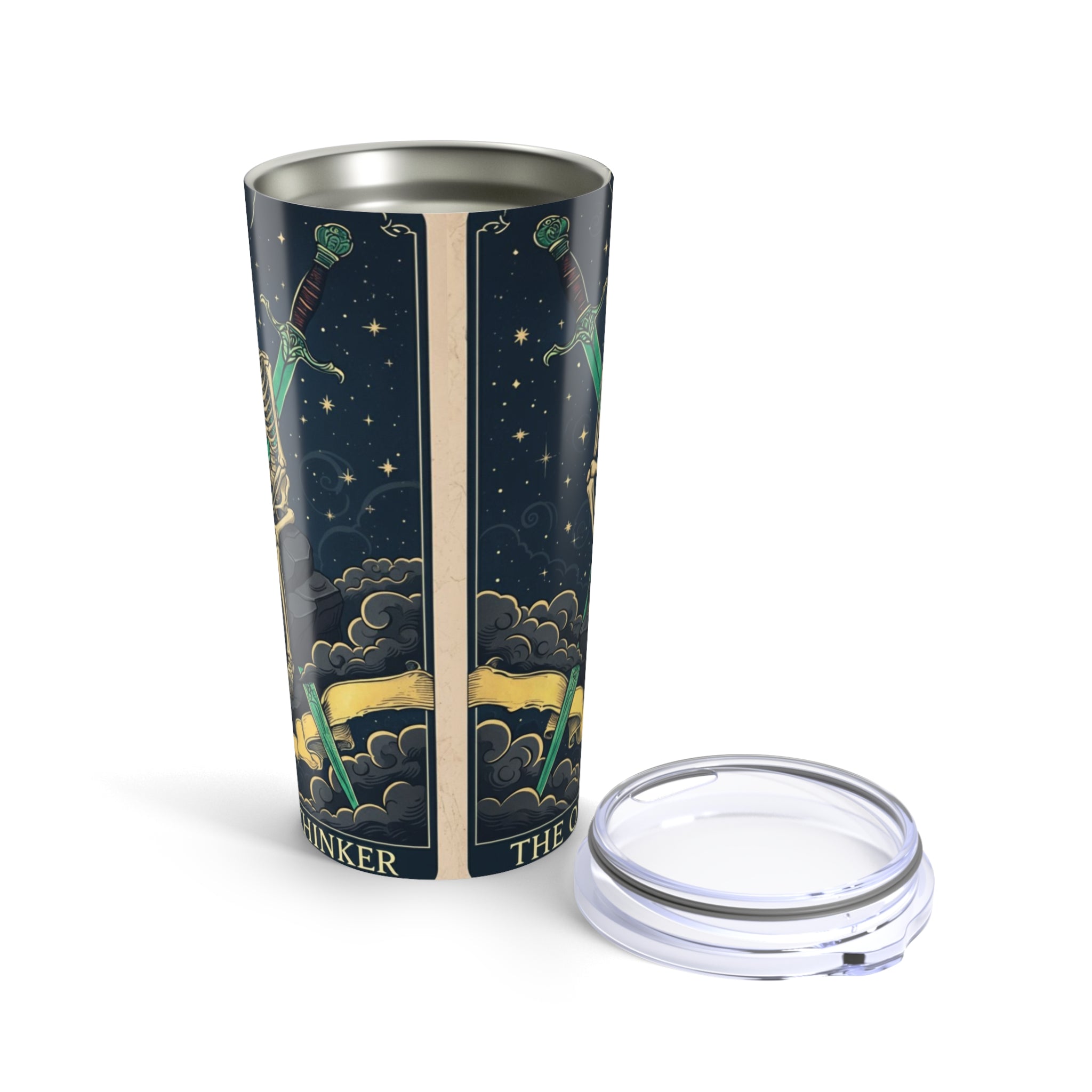 Thoughts & Bones - 20 oz tumbler - Overthinking arcana