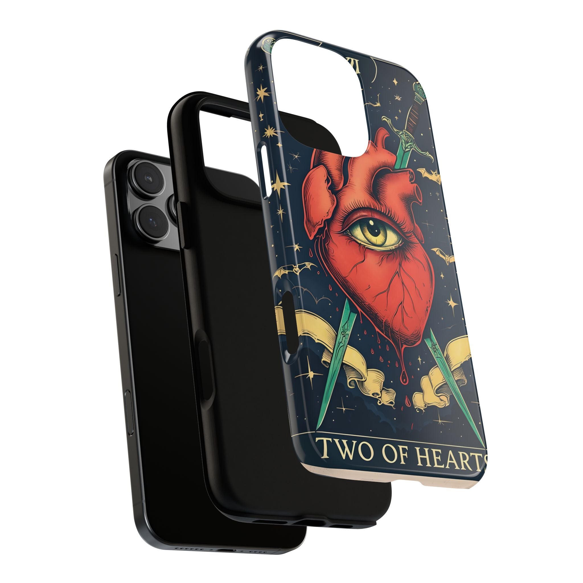 Two Of Hearts - Lover's Luck - Tarot inspired iPhone case - Samsung Galaxy - Google Pixel - Mystical Phone Case