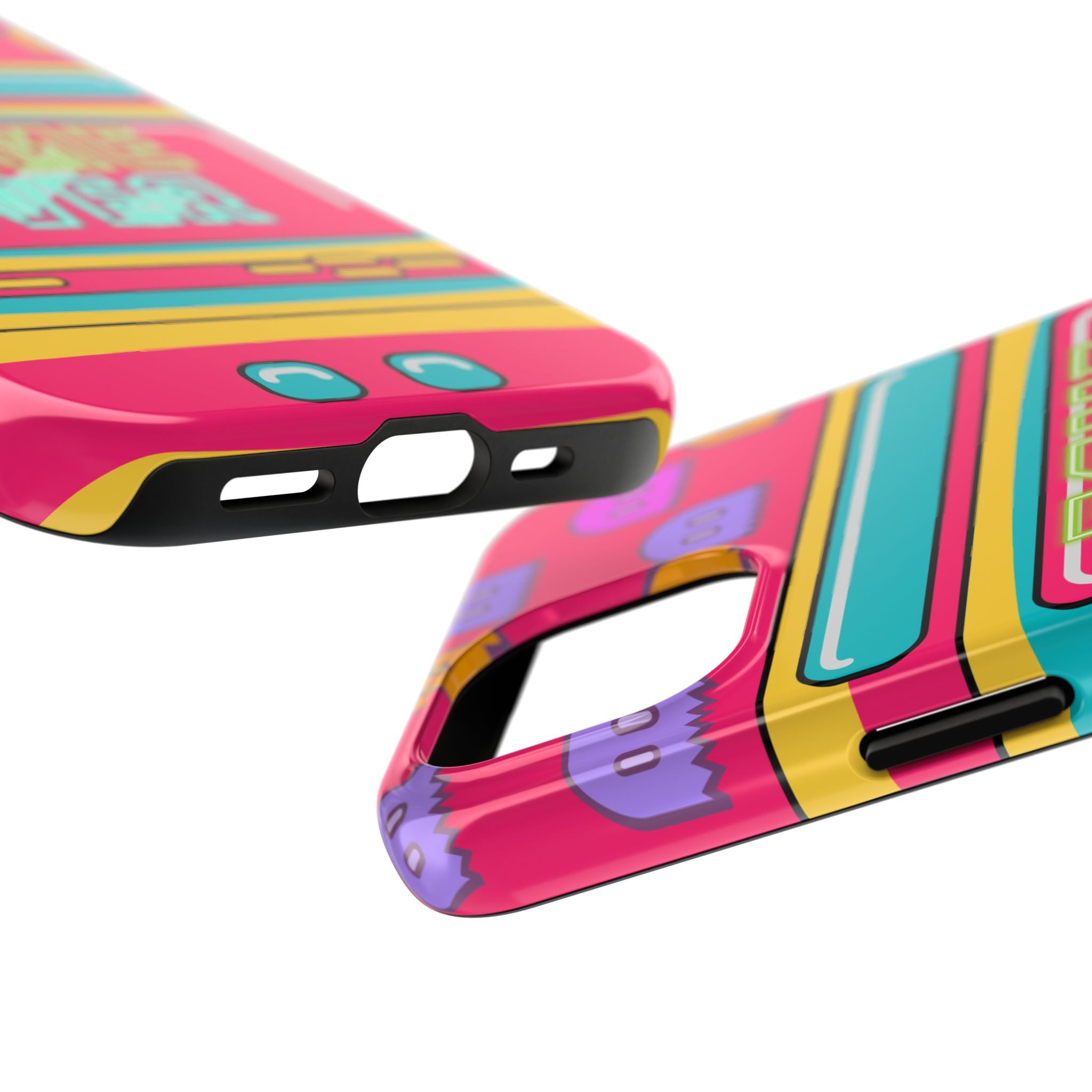 Game Over, Retro Neon iPhone Case