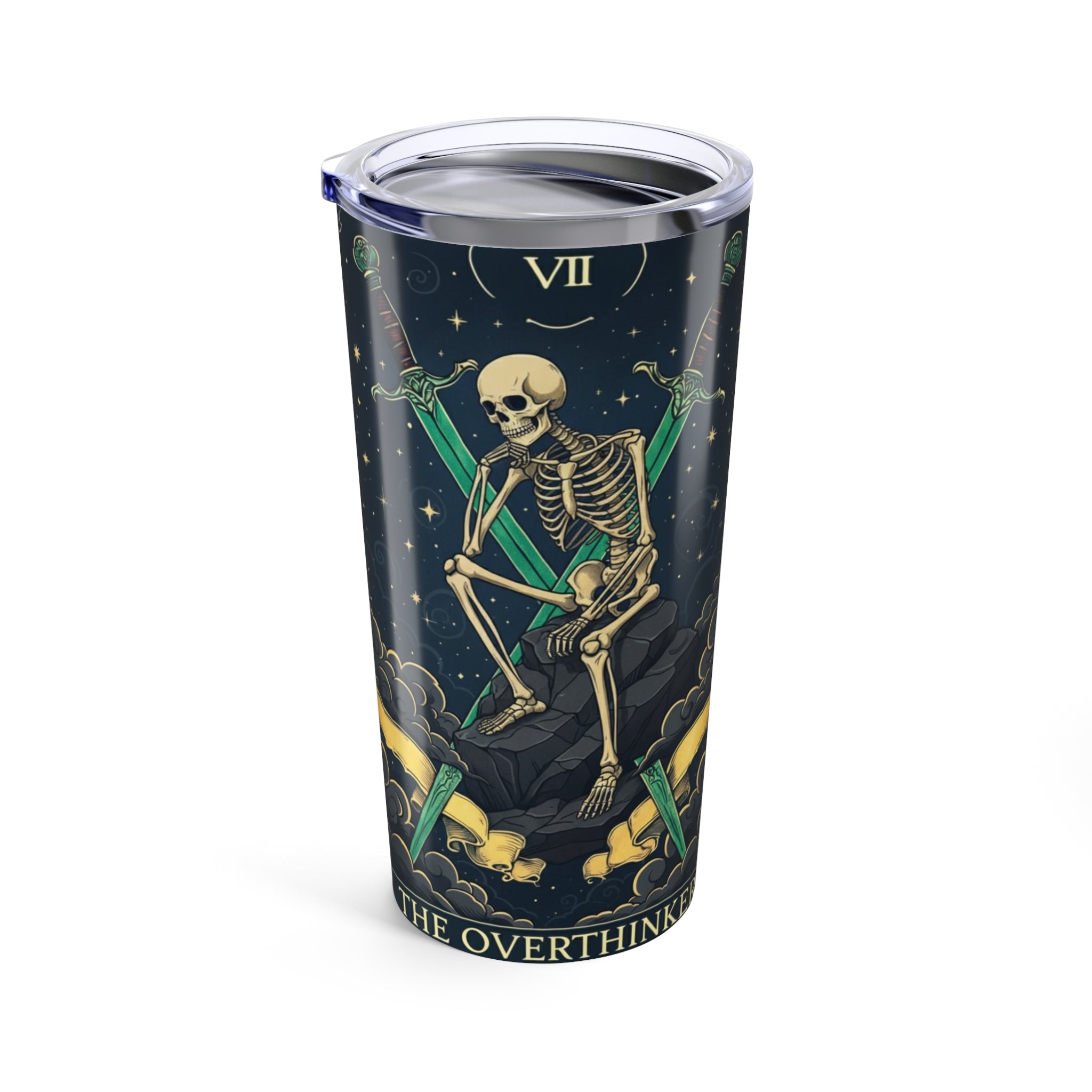 Thoughts & Bones - 20 oz tumbler - Overthinking arcana