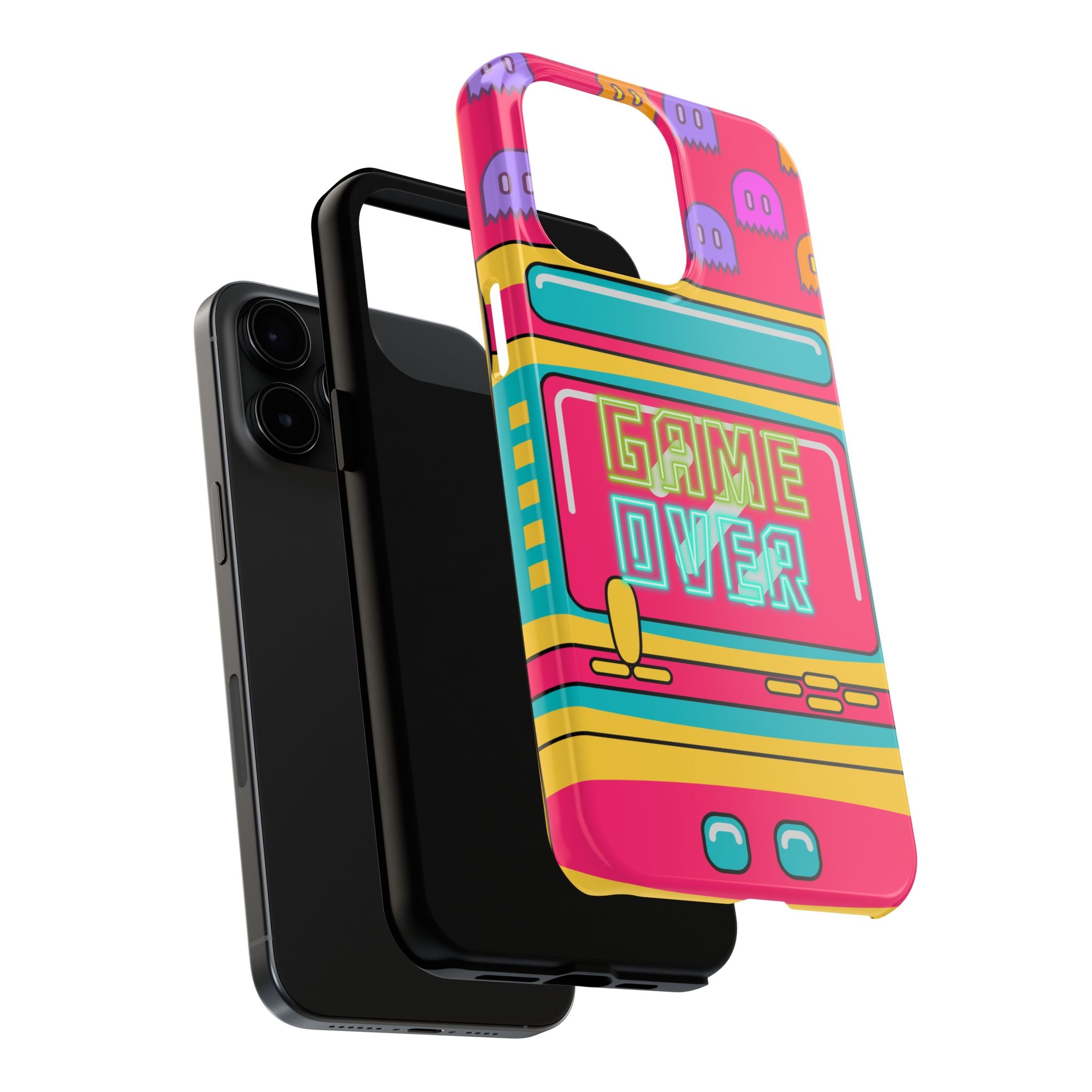 Game Over, Retro Neon iPhone Case