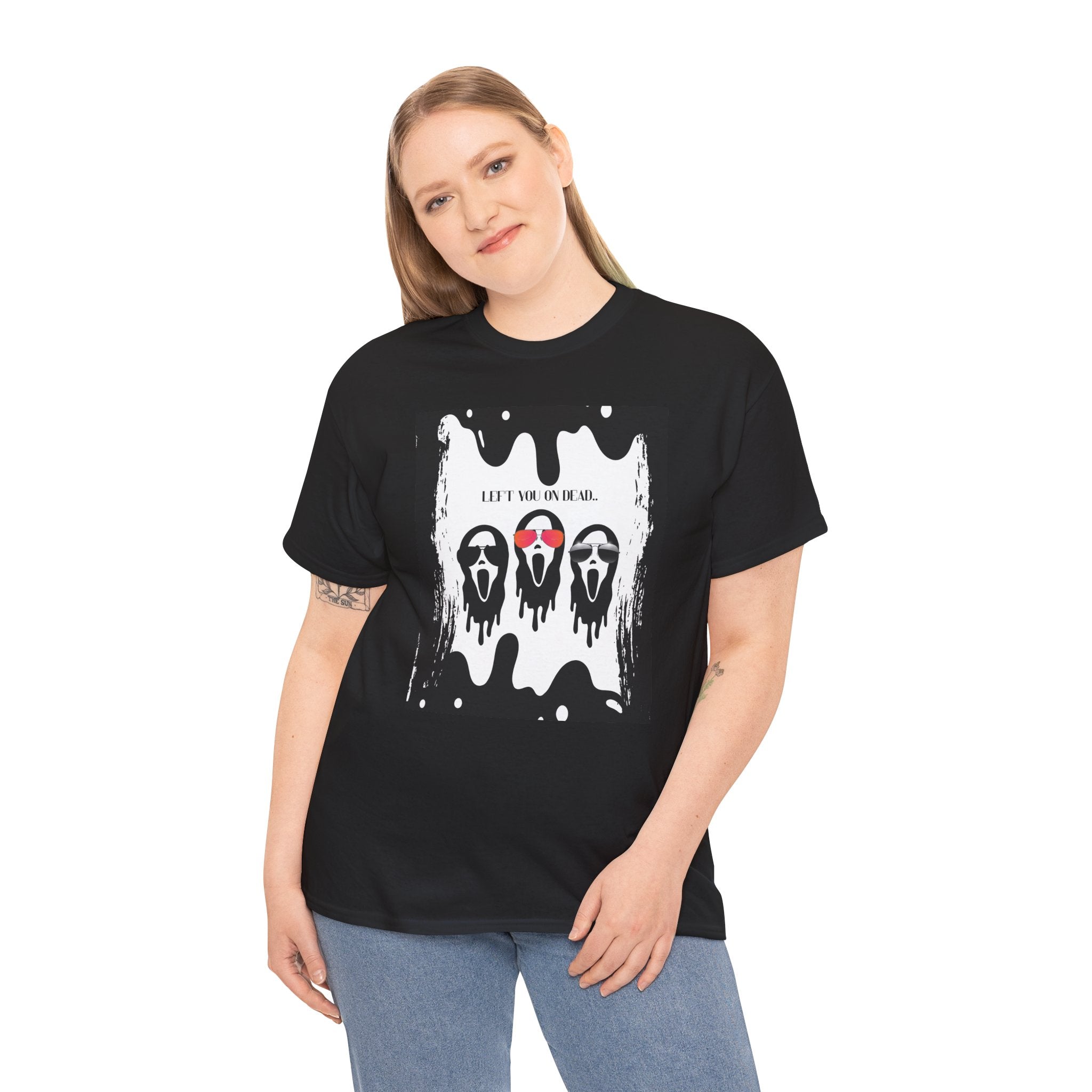 Left You On Dead, Scream Inspired Unisex Tee, Y2K Vibes