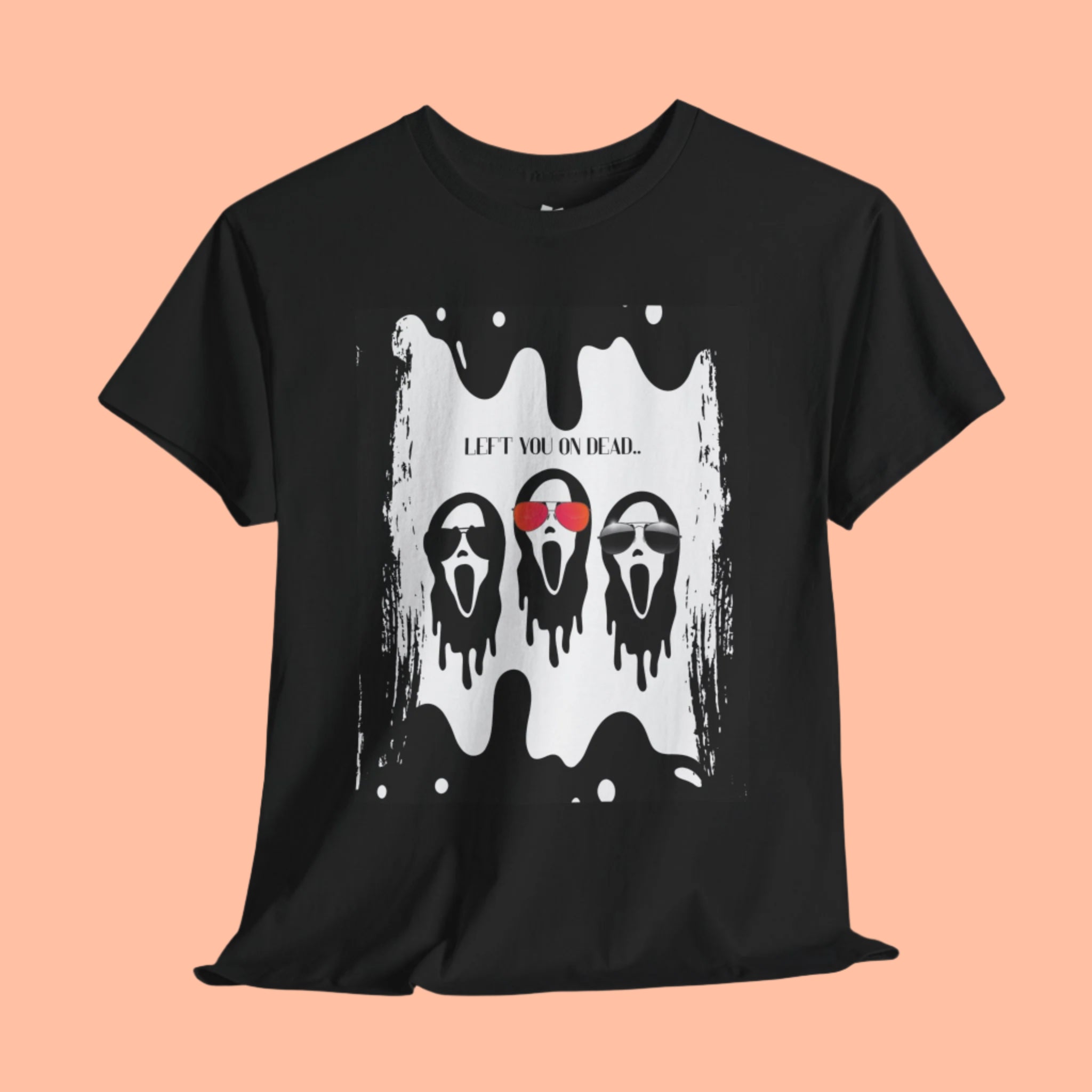 Left You On Dead, Scream Inspired Unisex Tee, Y2K Vibes