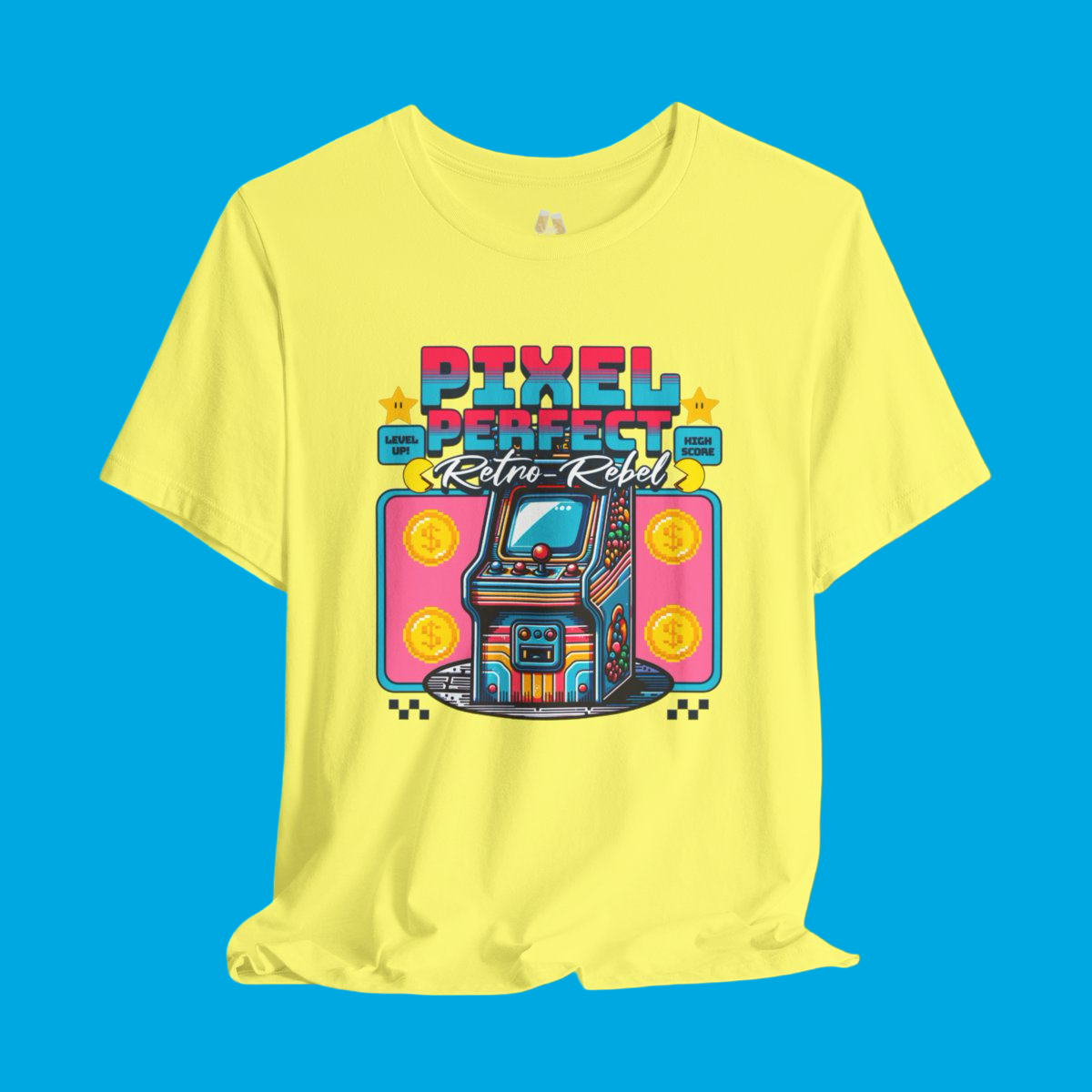 Retro Arcade Unisex Shirt - Insert Coin to look Cooler, Pixel Perfect - Retro Rebel , Y2K Shirt , 80s 90s Gamer Tee