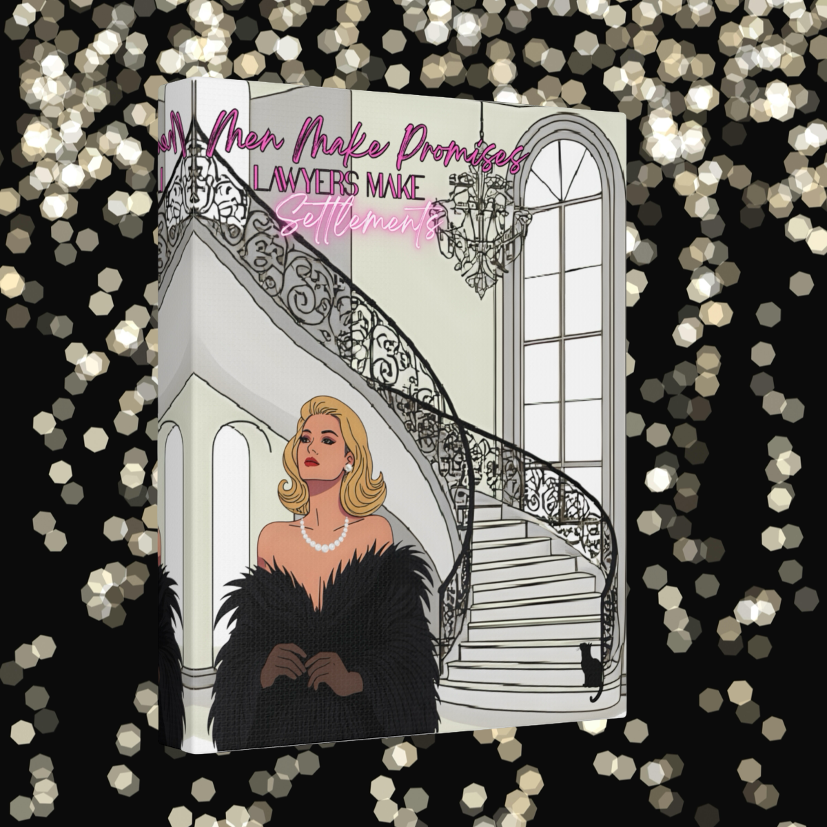 Men Make Promises , Lawyers Make Settlements - Chic Glam Canvas art print, Home Decor