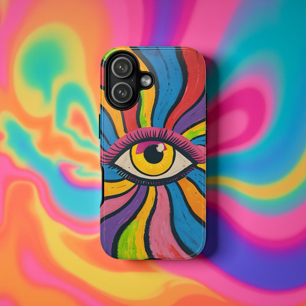 Bad Vibes Beware - Evil Eye iPhone , Samsung Galaxy Case - iPhone17 - iPhone 13 - Multiple Galaxy Sizes Phone Case