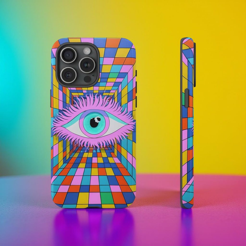 Color/Chaos Protection Evil Eye iPhone Case - Samsung Galaxy Unique Phone Case -
