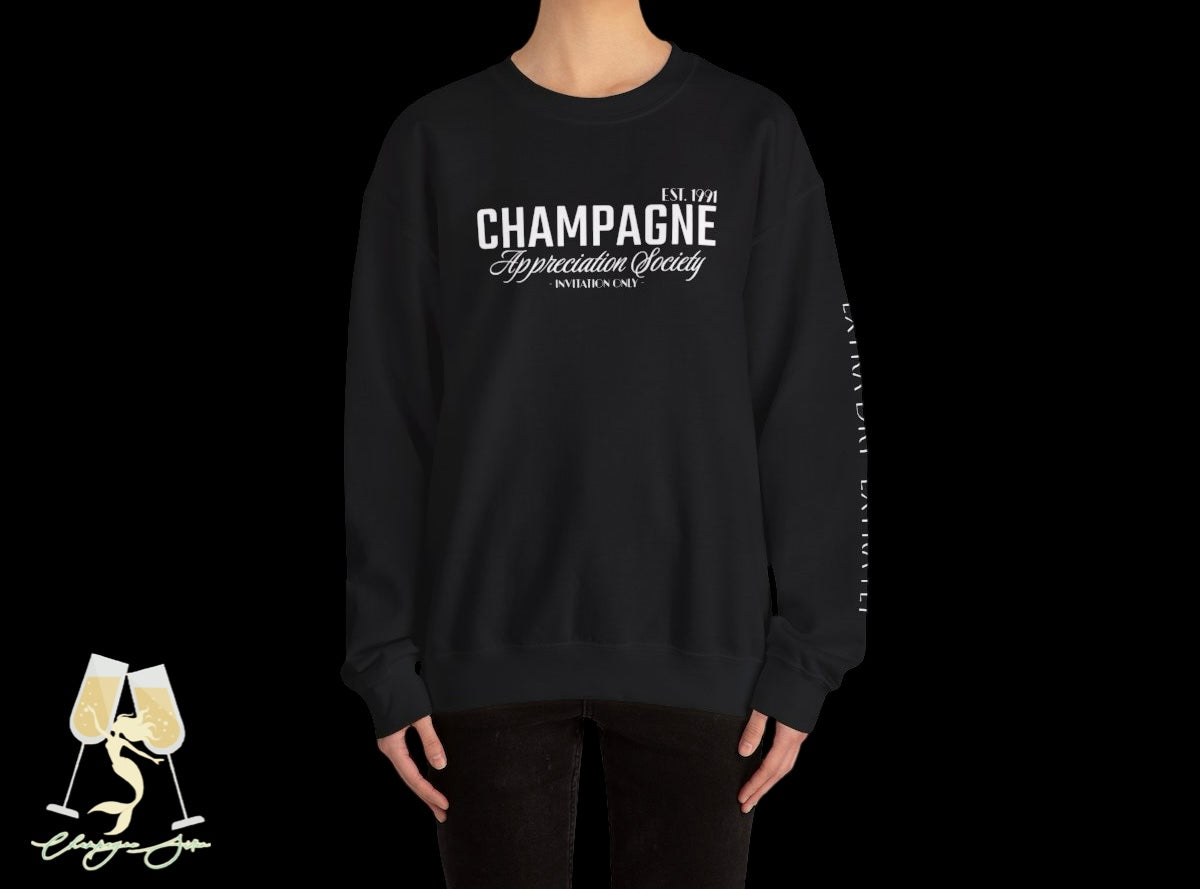 Champagne Appreciation Society Sweatshirt, Unisex - Comfy Polyblend