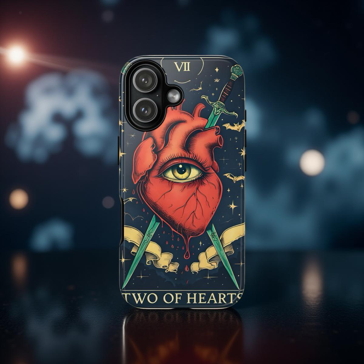 Two Of Hearts - Lover's Luck - Tarot inspired iPhone case - Samsung Galaxy - Google Pixel - Mystical Phone Case