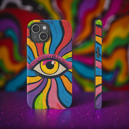 Bad Vibes Beware - Evil Eye iPhone , Samsung Galaxy Case - iPhone17 - iPhone 13 - Multiple Galaxy Sizes Phone Case