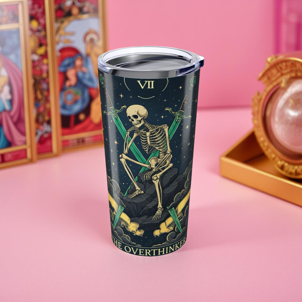 Thoughts & Bones - 20 oz tumbler - Overthinking arcana