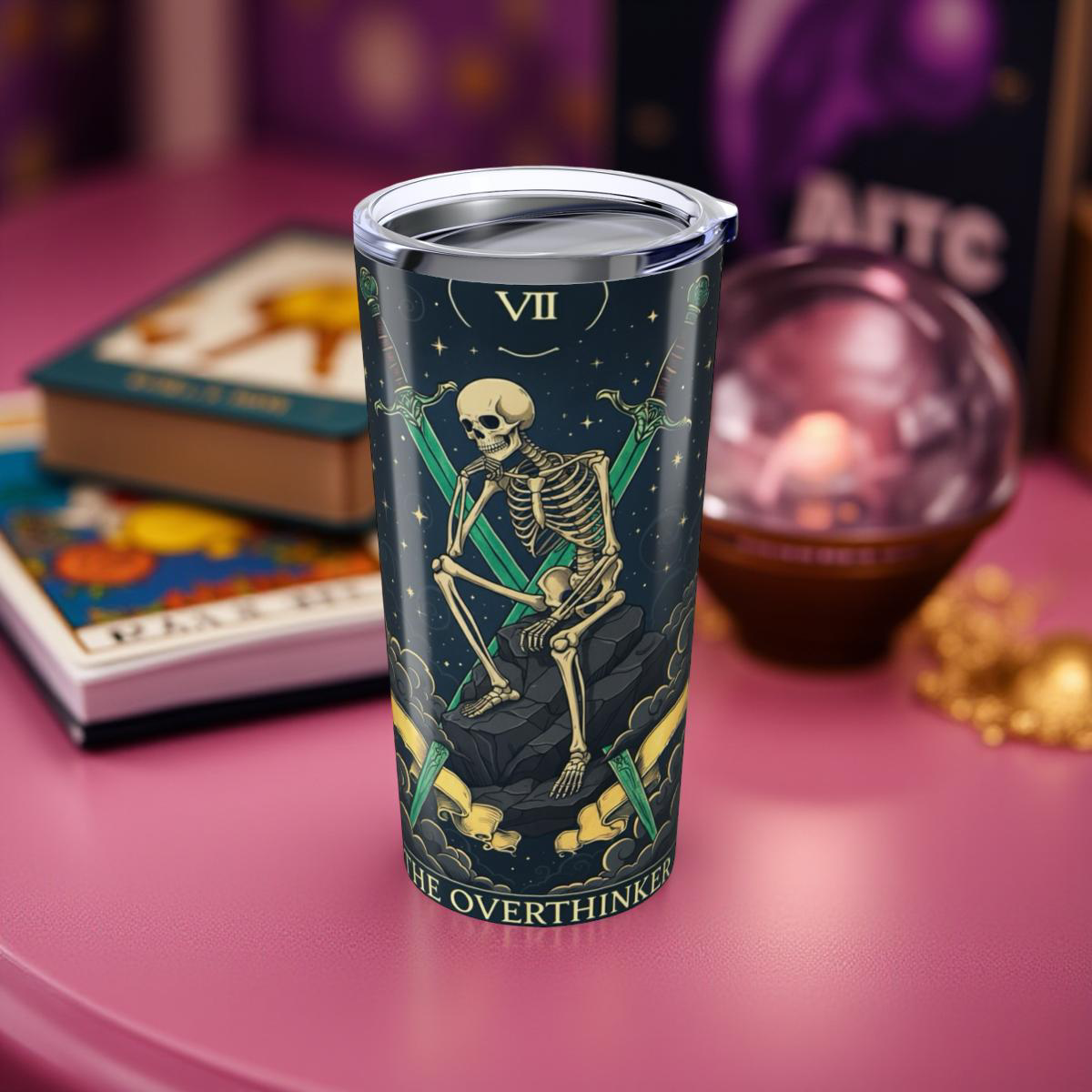 Thoughts & Bones - 20 oz tumbler - Overthinking arcana