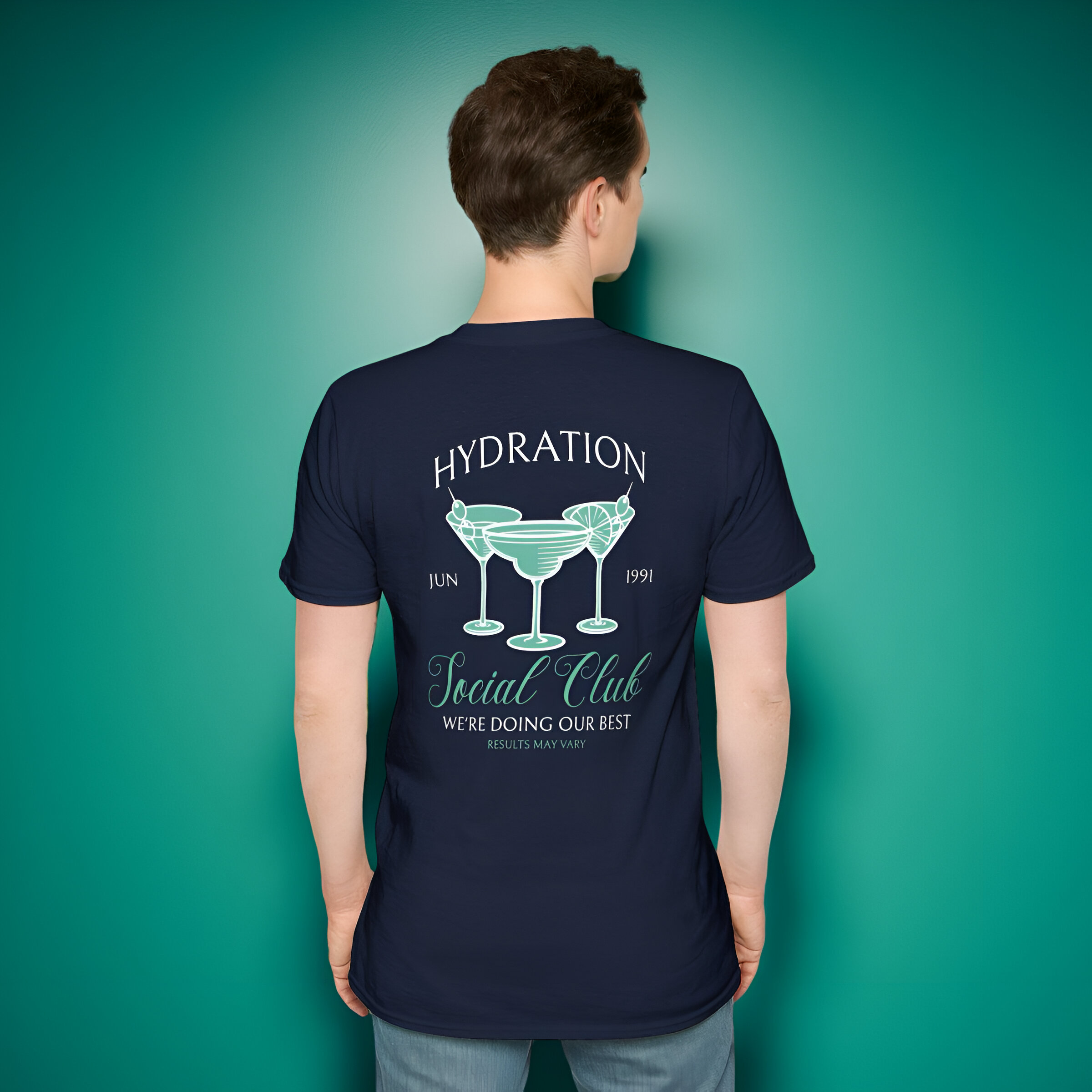 Hydration Social Club Unisex t-shirt - Results may vary