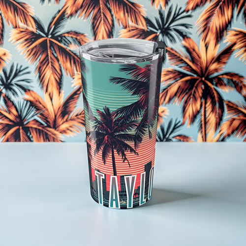 20oz Tumbler — Retro Beach Core